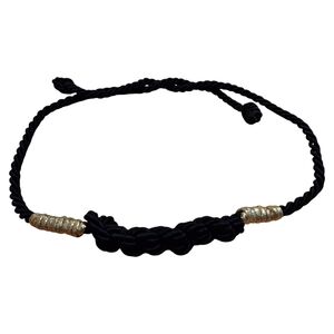 Vintage Black and Gold Corded Belt